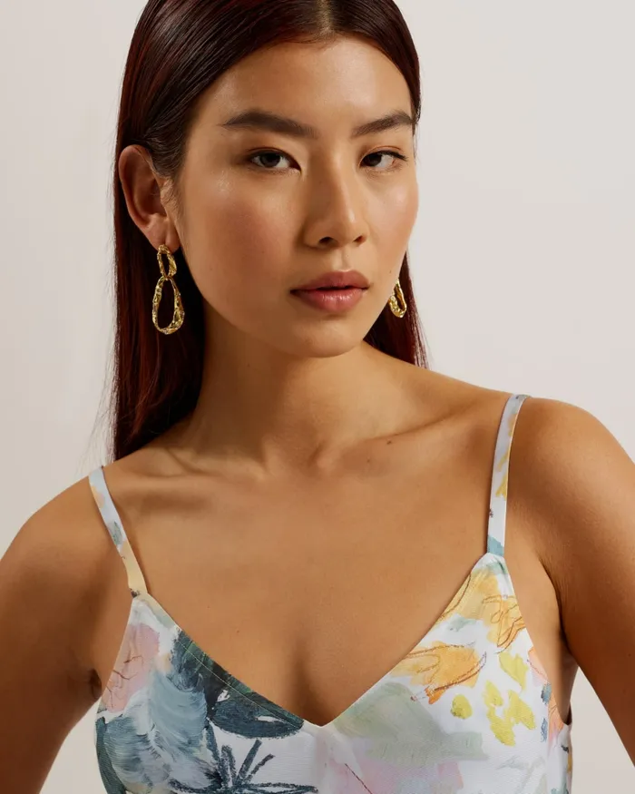Women ADAMELA 8211 Sleeveless Floral Midaxi Slip Dress Ivory Ted Baker Dresses Women ADAMELA 8211 Sleeveless Floral Midaxi Slip Dress Ivory Ted Baker Dresses