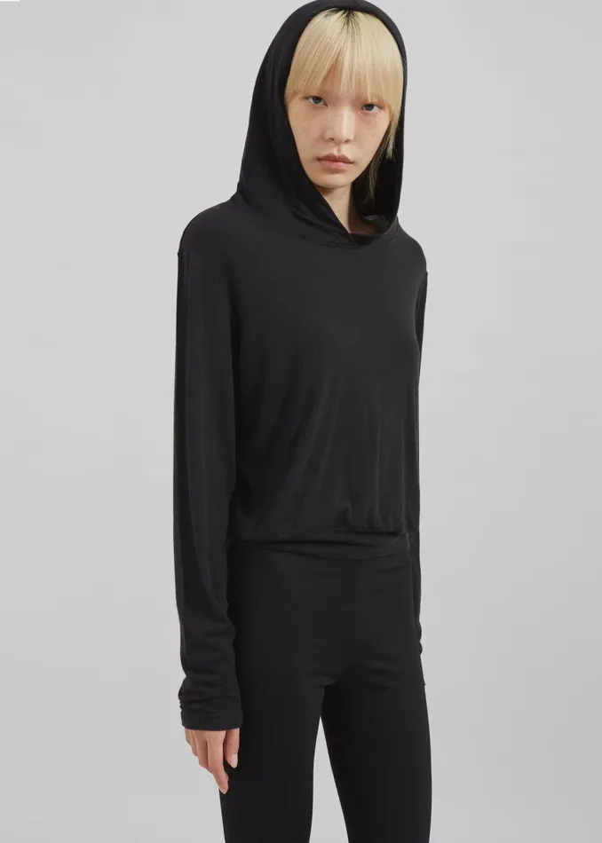 Women Adira Hoodie 8211 Black The Frankie Shop Tops
