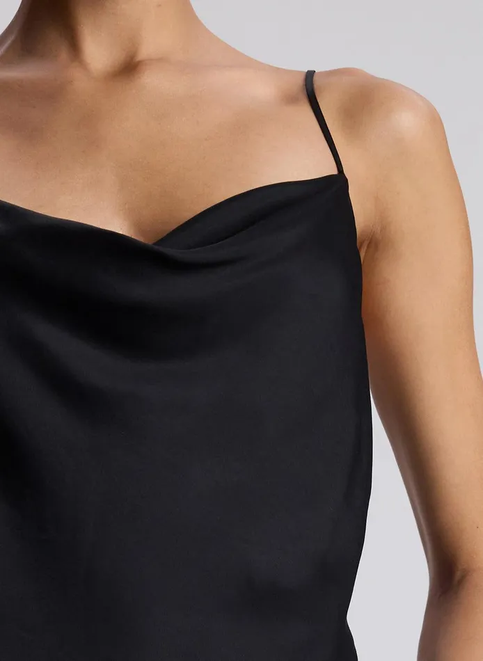 Women Amber Satin Camisole Top Black ALC Tops