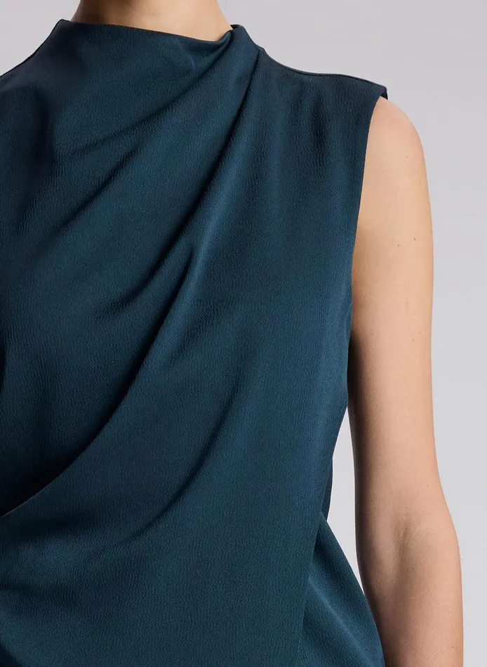 Women Amira Ruched Sleeveless Top Malachite ALC Tops