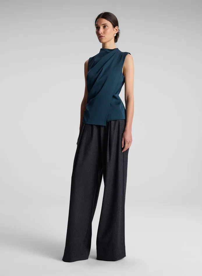 Women Amira Ruched Sleeveless Top Malachite ALC Tops