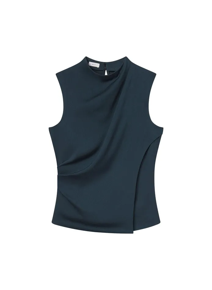 Women Amira Ruched Sleeveless Top Malachite ALC Tops