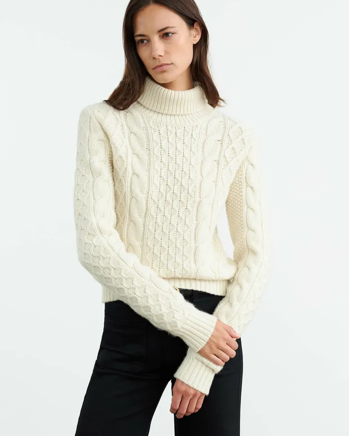 Women ANDRINA SWEATER Dark Grey Melange Knits and Sweaters Nili Lotan