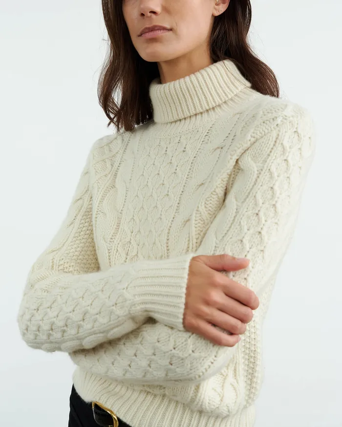 Women ANDRINA SWEATER Dark Grey Melange Knits and Sweaters Nili Lotan