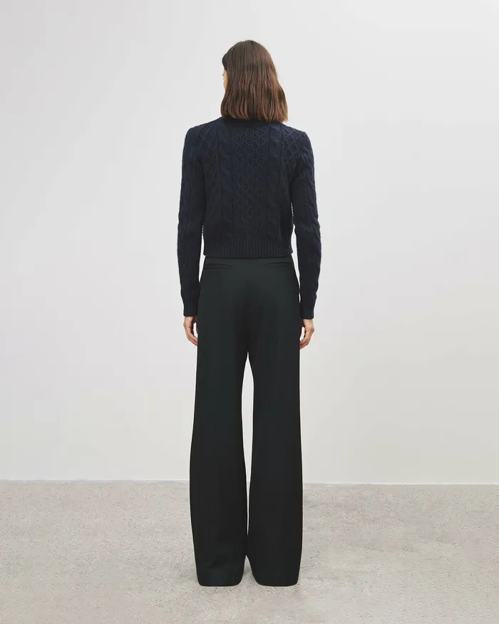 Women ANDRINA SWEATER Dark Grey Melange Knits and Sweaters Nili Lotan