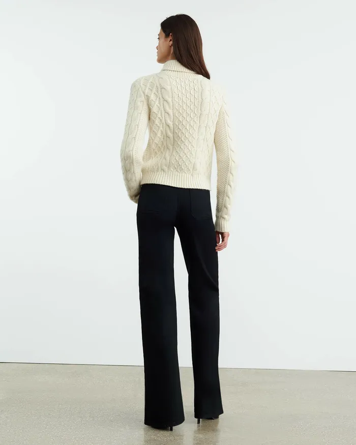 Women ANDRINA SWEATER Dark Grey Melange Knits and Sweaters Nili Lotan