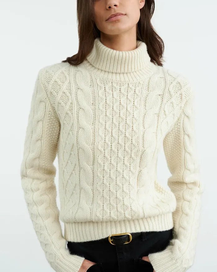 Women ANDRINA SWEATER Dark Grey Melange Knits and Sweaters Nili Lotan
