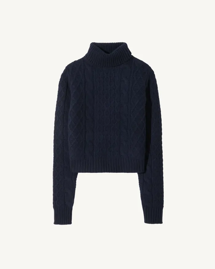 Women ANDRINA SWEATER Dark Grey Melange Knits and Sweaters Nili Lotan