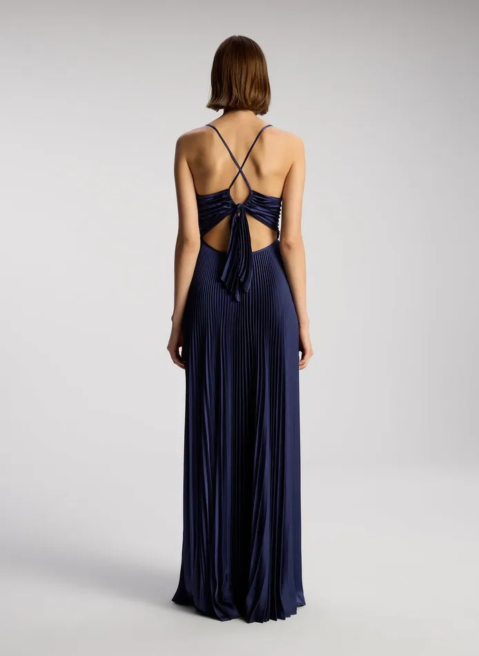 Women Aries Satin Pleated Dress Riviera ALC Dresses
