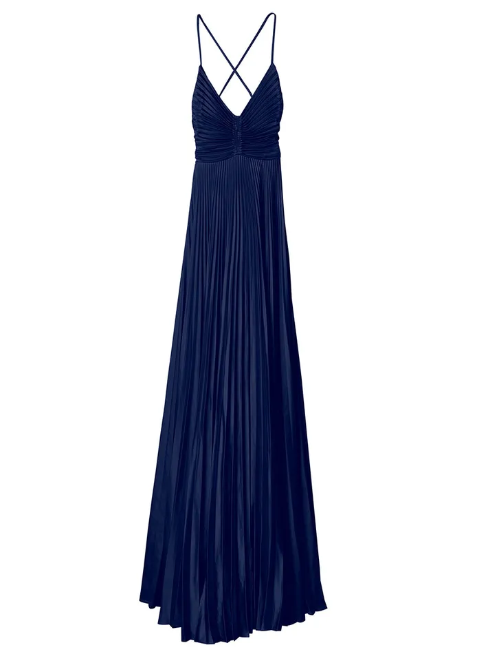 Women Aries Satin Pleated Dress Riviera ALC Dresses