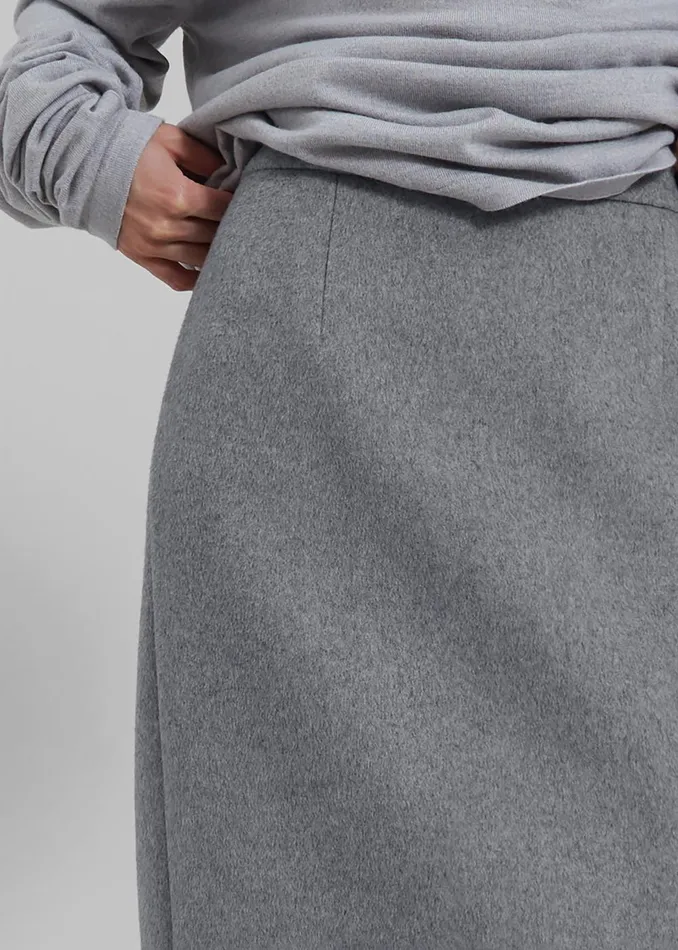 Women Arley Midi Skirt 8211 Light Grey The Frankie Shop Bottoms