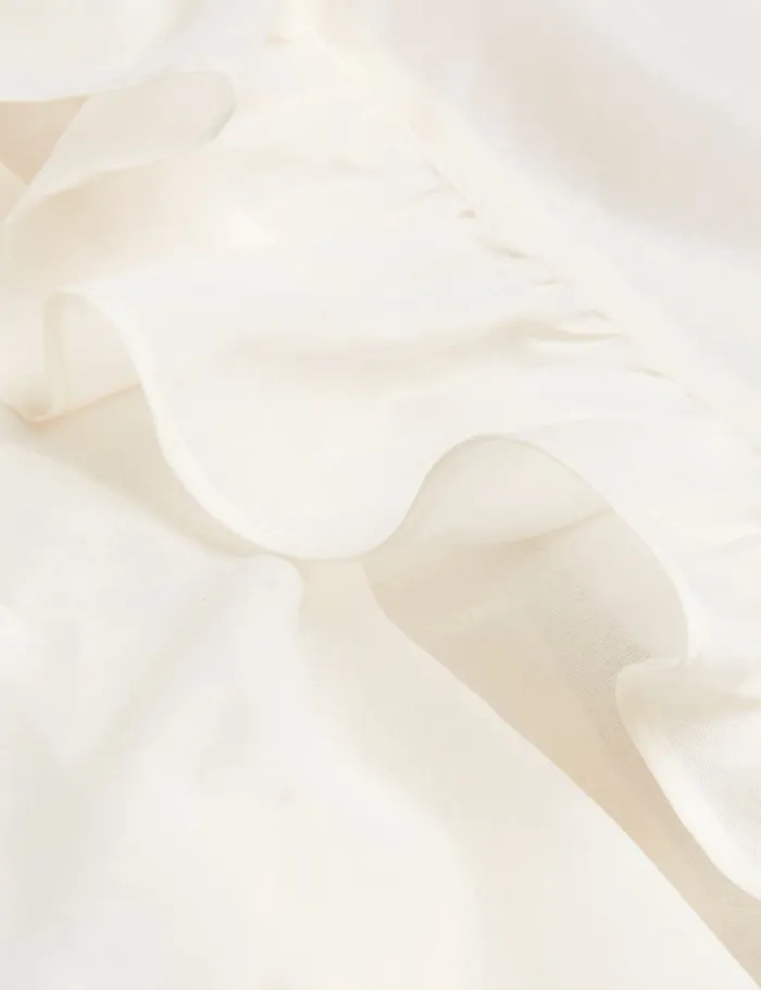 Women AUBREEI 8211 Frilled Shoulder Organza Top Nude Ted Baker Tops and Blouses Women AUBREEI 8211 Frilled Shoulder Organza Top Nude Ted Baker Tops and Blouses