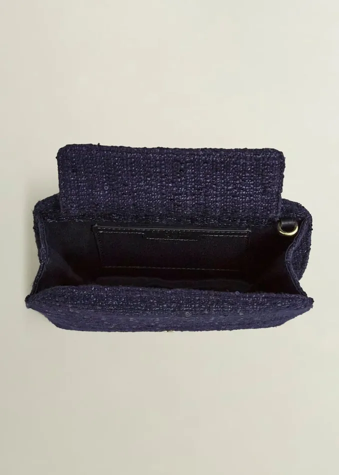 Women Bags Hobbs Milan Tweed Clutch Bag Midnight