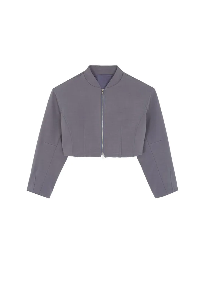 Women Banks Cropped Jacket 8211 Grey The Frankie Shop Outerwear