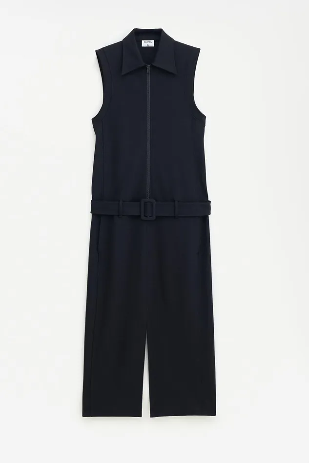 Women Belted Zip Dress Black Filippa K Dresses