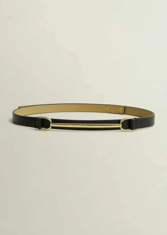 Women Belts Hobbs Daphne Leather Waist Belt Black