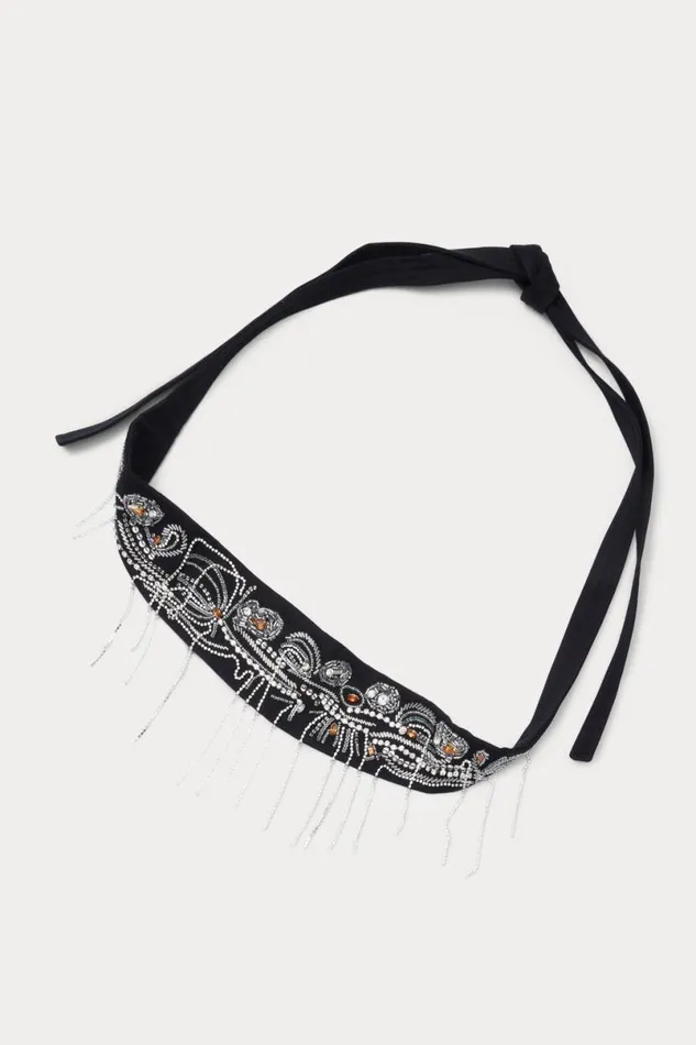 Women Belts Rachel Comey Embroidered Toga Belt Black Women Belts Rachel Comey Embroidered Toga Belt Black