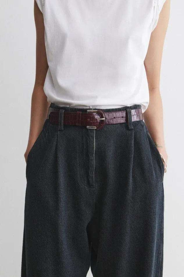 Women Belts Rachel Comey Leather Wrap Borrelo Belt Cherry