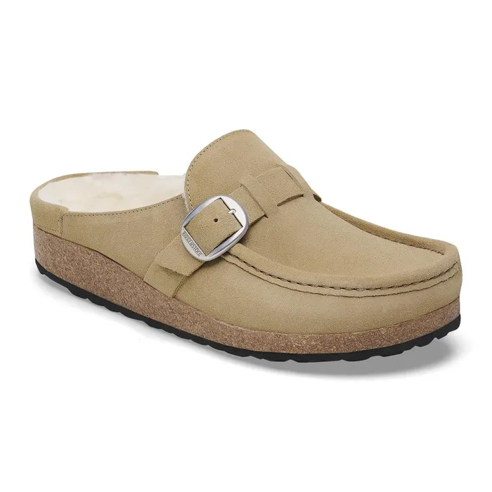 Women Birkenstock Clogs Buckley Shearling Taupe