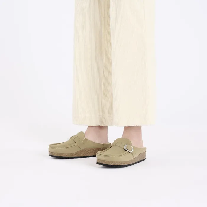 Women Birkenstock Clogs Buckley Shearling Taupe
