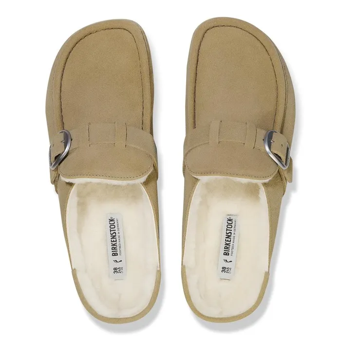Women Birkenstock Clogs Buckley Shearling Taupe