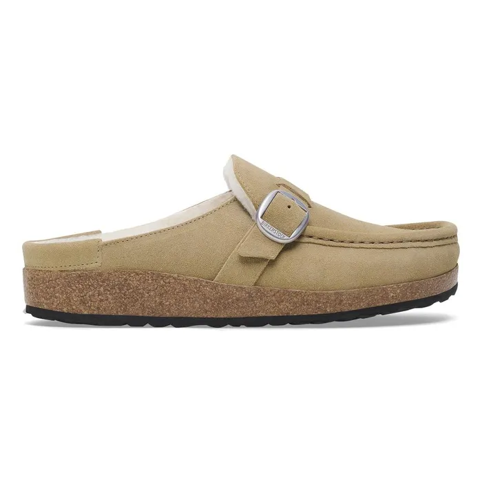 Women Birkenstock Clogs Buckley Shearling Taupe