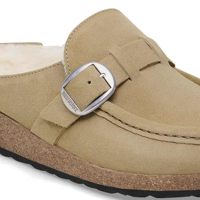 Women Birkenstock Clogs Buckley Shearling Taupe
