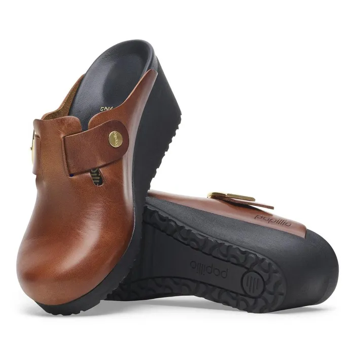 Women Birkenstock Clogs Fanny RingBuckle Blackcognac
