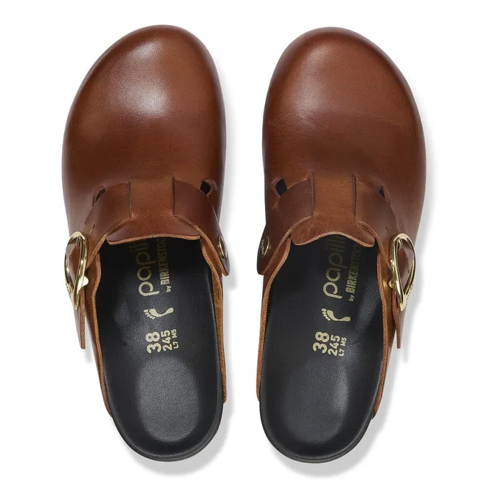 Women Birkenstock Clogs Fanny RingBuckle Blackcognac