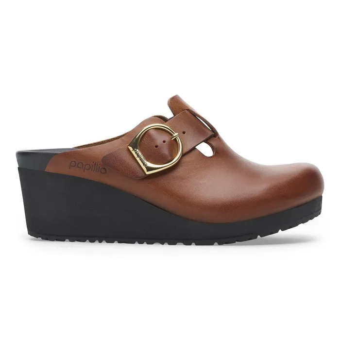 Women Birkenstock Clogs Fanny RingBuckle Blackcognac