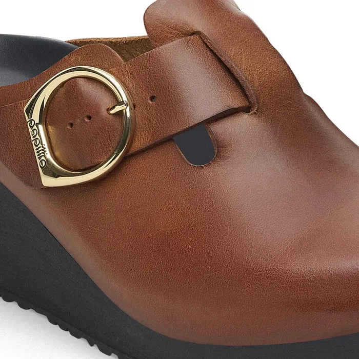 Women Birkenstock Clogs Fanny RingBuckle Blackcognac