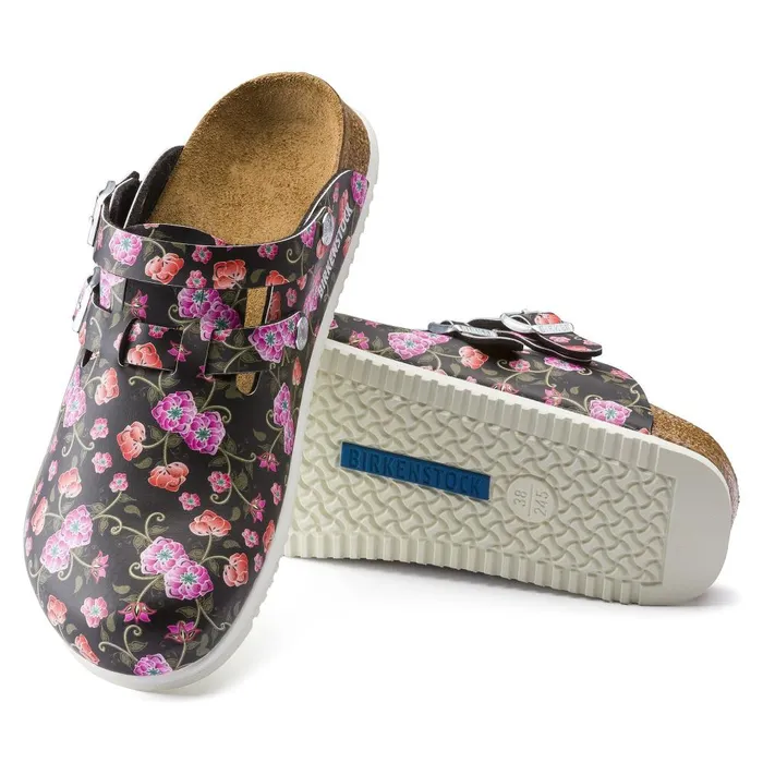 Women Birkenstock Clogs Kay Sl Blooming Roses Black