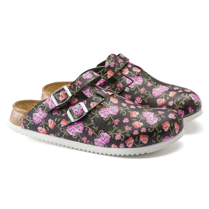 Women Birkenstock Clogs Kay Sl Blooming Roses Black