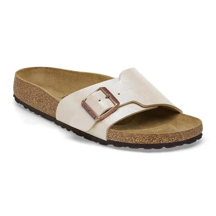 Women Birkenstock OneStrap Catalina Graceful Pearl White