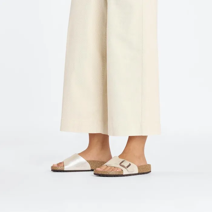 Women Birkenstock OneStrap Catalina Graceful Pearl White