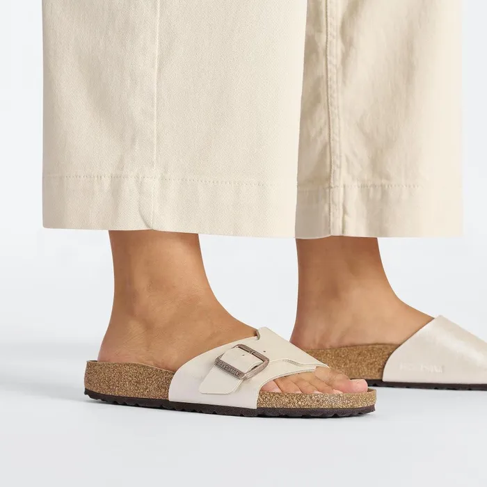 Women Birkenstock OneStrap Catalina Graceful Pearl White