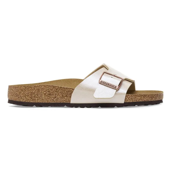 Women Birkenstock OneStrap Catalina Graceful Pearl White