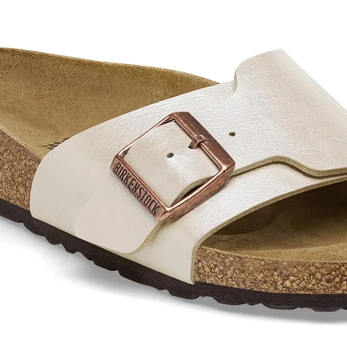 Women Birkenstock OneStrap Catalina Graceful Pearl White