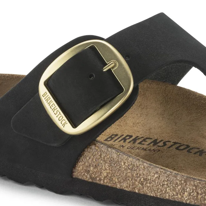 Women Birkenstock OneStrap Gizeh Big Buckle Black