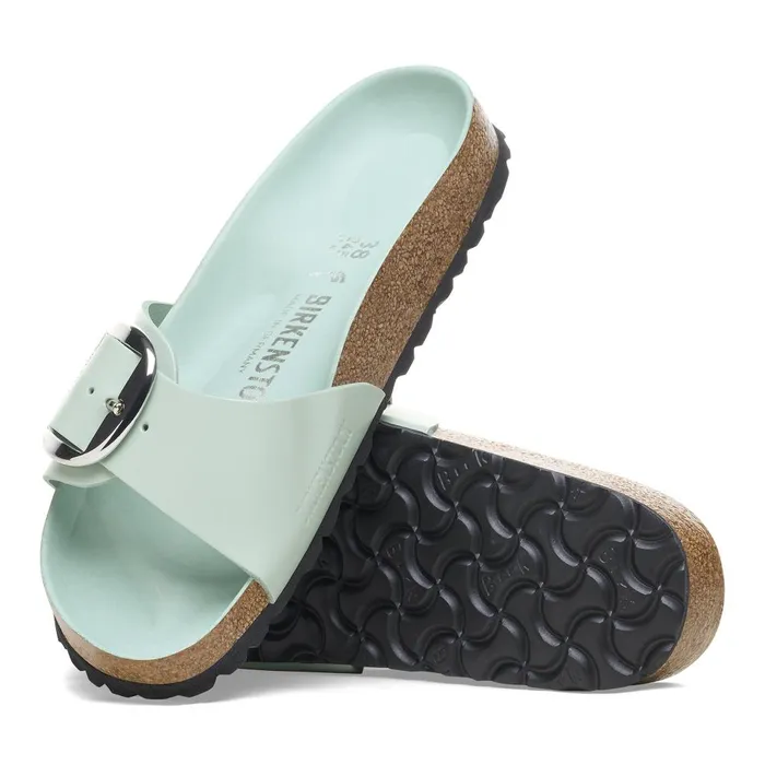 Women Birkenstock OneStrap Madrid Big Buckle Highshine Surf Green