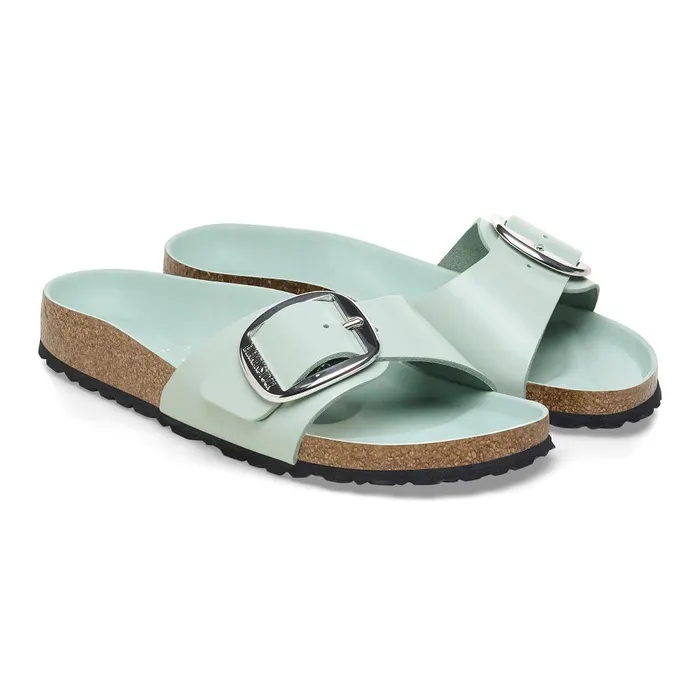 Women Birkenstock OneStrap Madrid Big Buckle Highshine Surf Green