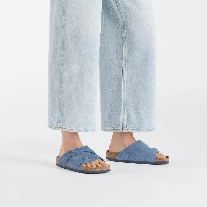 Women Birkenstock OneStrap Zrich Elemental Blue