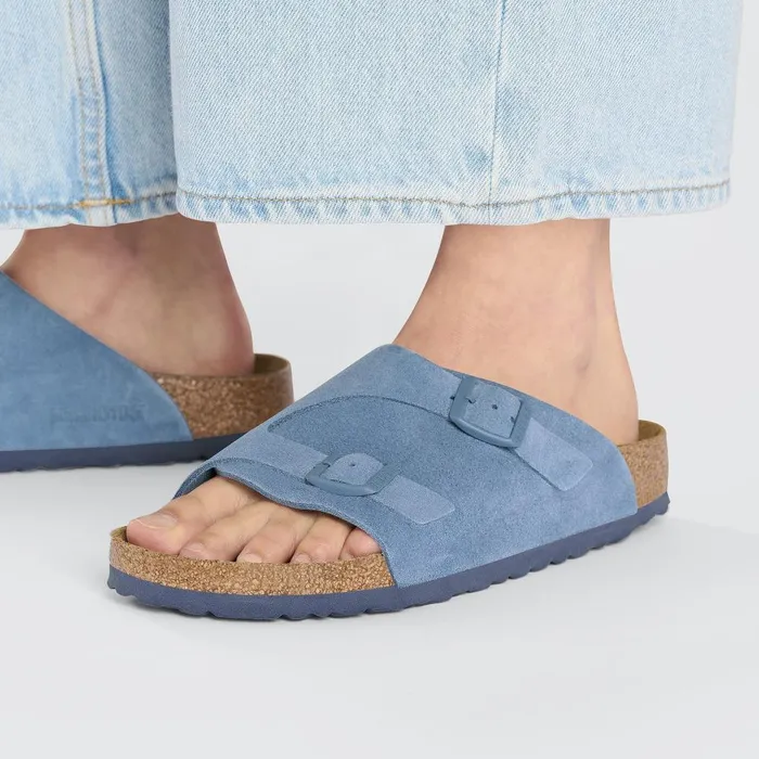 Women Birkenstock OneStrap Zrich Elemental Blue
