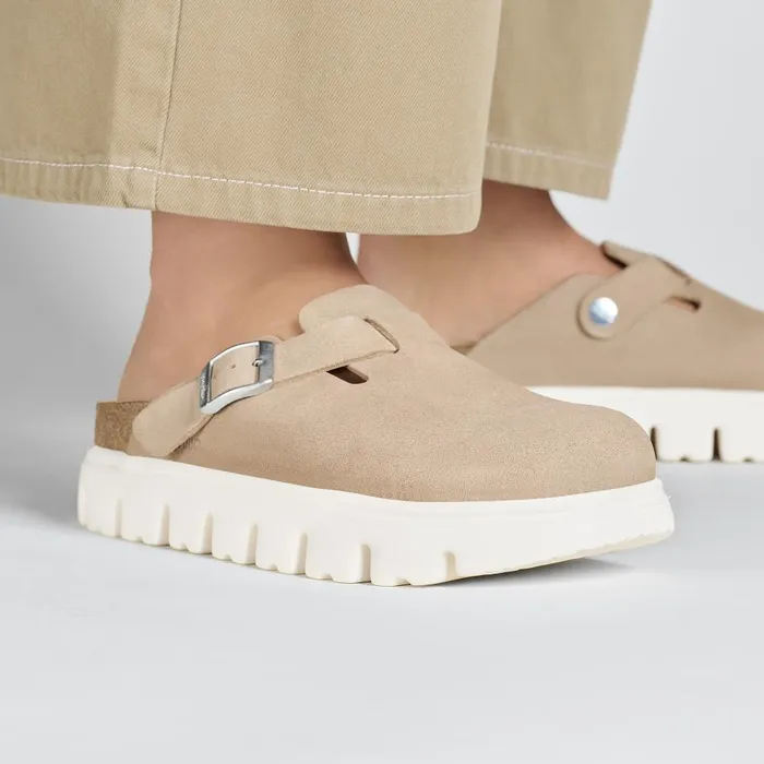 Women Birkenstock Sandals Boston Chunky Warm Sand