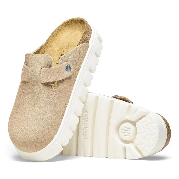 Women Birkenstock Sandals Boston Chunky Warm Sand