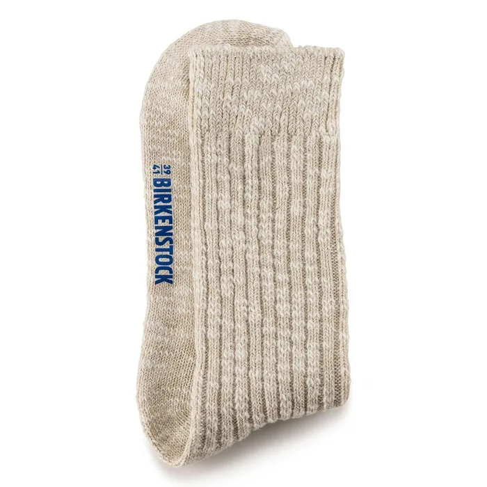 Women Birkenstock Socks Cotton Slub Beigewhite