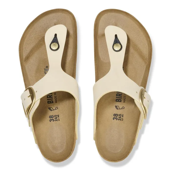 Women Birkenstock Thong Gizeh Big Buckle Ecru