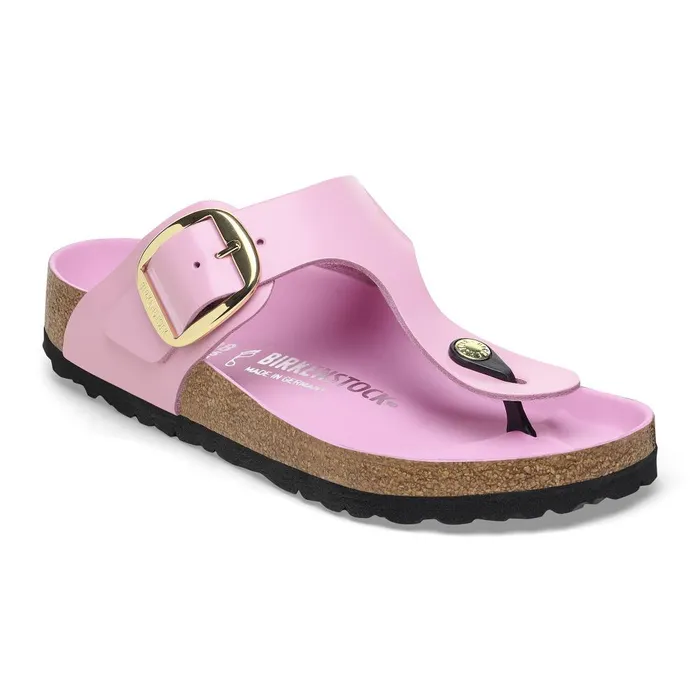 Women Birkenstock Thong Gizeh Big Buckle High Shine Fondant Pink
