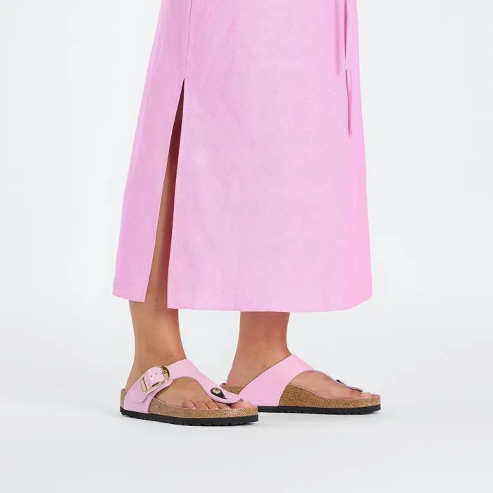Women Birkenstock Thong Gizeh Big Buckle High Shine Fondant Pink