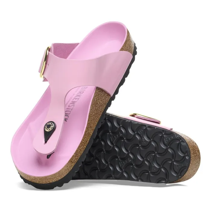 Women Birkenstock Thong Gizeh Big Buckle High Shine Fondant Pink